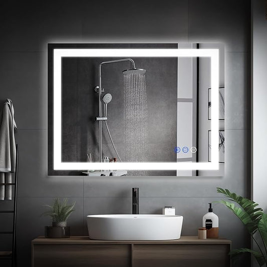 36x28In LED Bathroom Mirror with Lights Mirror