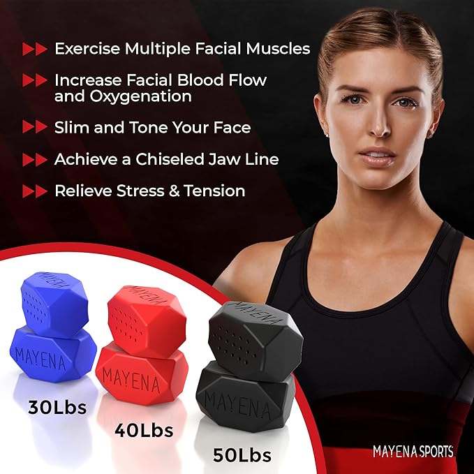 Mayena Jaw Exerciser for Men & Women – 3 Resistance (6 pcs)