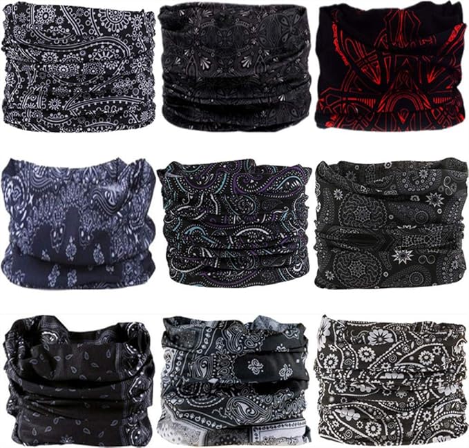 Headband Neck Gaiter Head Wrap Headwear Face Mask Magic Scarf Bandana for Men and Women