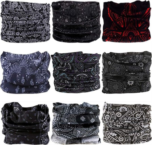 Headband Neck Gaiter Head Wrap Headwear Face Mask Magic Scarf Bandana for Men and Women
