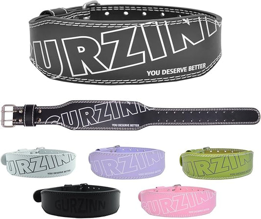 9mm Leather Fitness Weight Lifting Belt for Women&Men 4 Inches