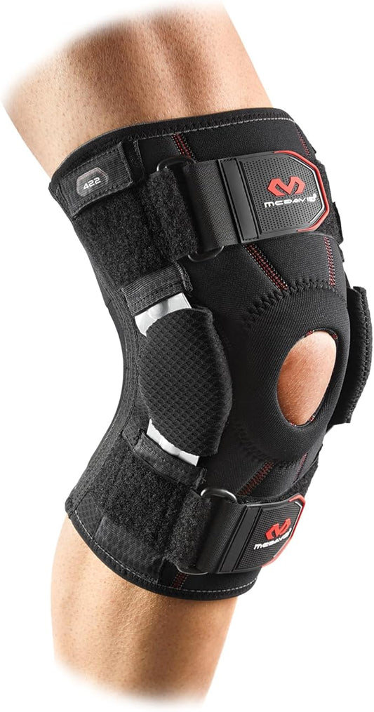 McDavid Knee Brace with Side Hinges. Maximum Knee Support & Compression for Stability & Recovery Aid, Patella Tendon Support, Tendonitis Pain Relief, Ligament Support, Hyperextension. Men & Women