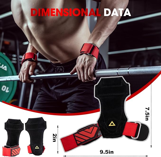 MANUEKLEAR Wrist Straps for Weightlifting