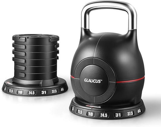 Adjustable Weights Kettlebell - Quickly Easy Adjusts 7 Weights(5lb-44lb)
