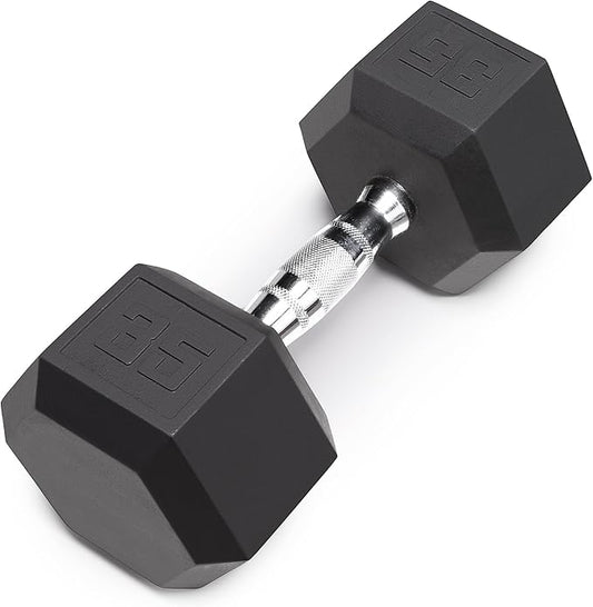 Marcy Rubber Hex Dumbbell - Available for 25lb - 50lb
