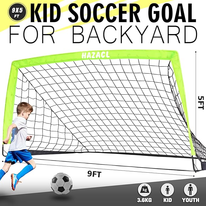 Kids Soccer Goal for Backyard 9x5 FT
