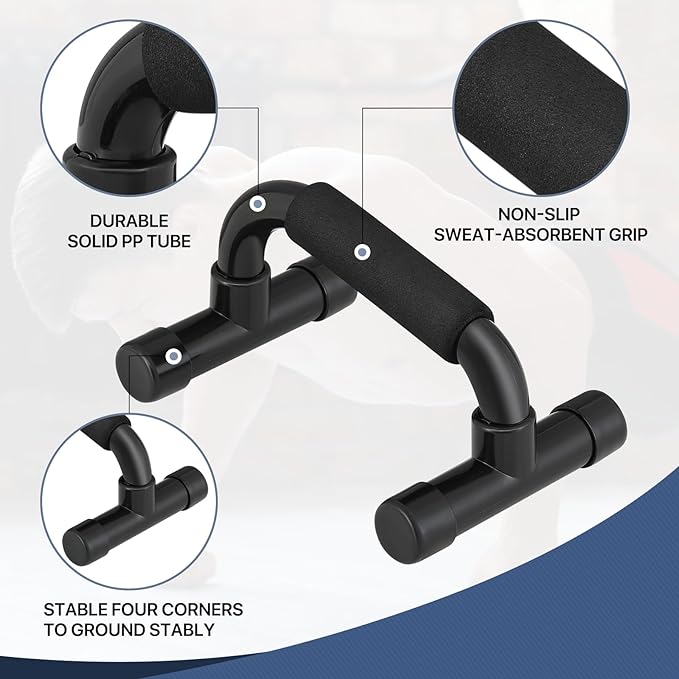 MADOG Portable Push Up Bars with Cushioned Foam Grip 1 Pair 330 lbs,