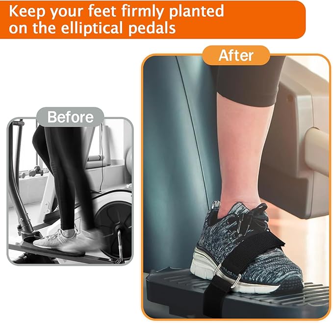 4 Pcs Ellipse Leg Exerciser Pedal Straps，Suitable for Under Desk Seated Leg Exerciser & Leg Pedal Exerciser for Senior Fitness Home Non-Slip Exercise Accessories