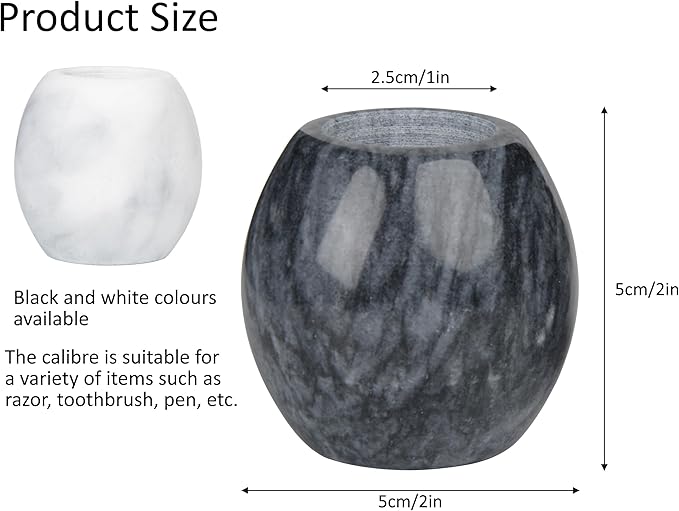 2 Pcs Marble Toothbrush Holders