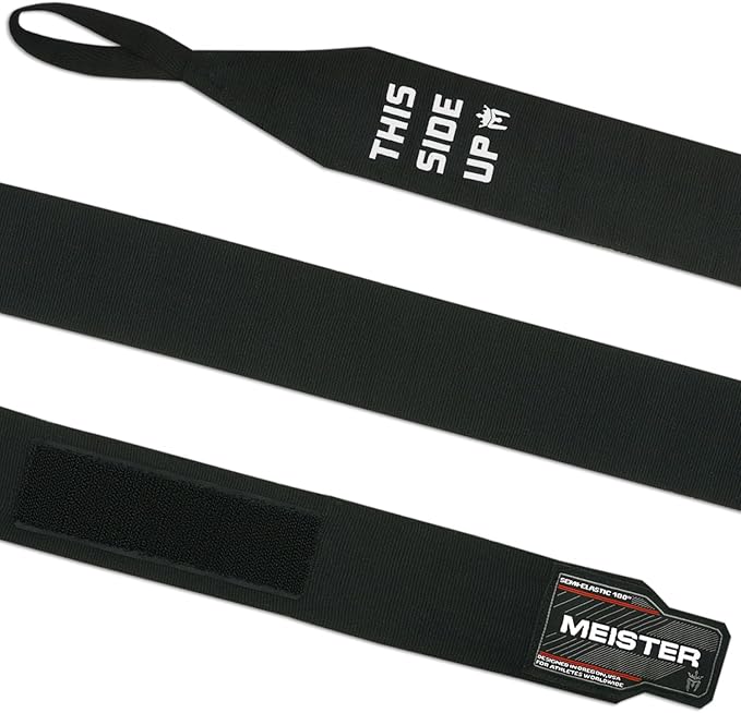 Meister Adult 180" Semi-Elastic Hand Wraps for MMA & Boxing (Pair)