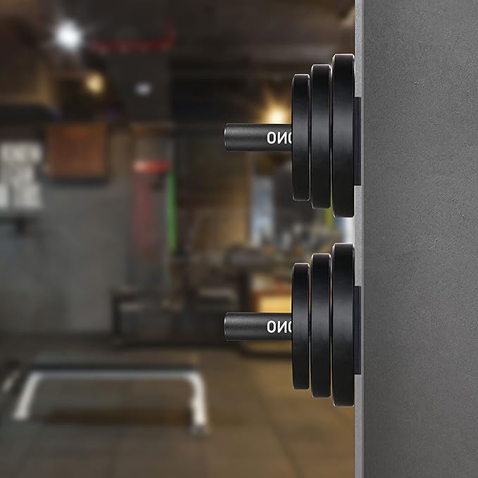 Weight Plate Holder, Wall Mounted Weight Rack Storage for 2" Olympic Weight Plate, 4 Pack Home Gym Organizer (Upgraded Larger Screws)