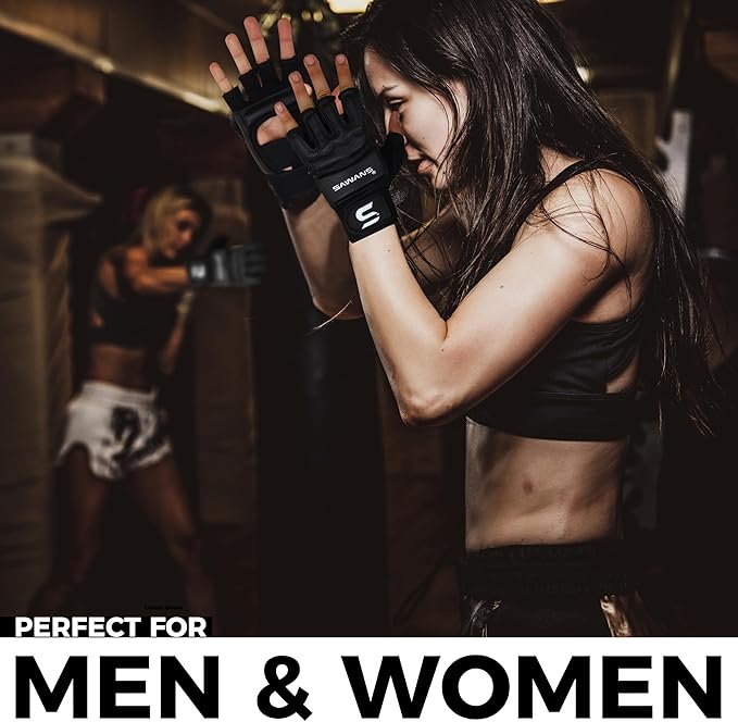MMA Gloves Karate Mitts Punch Bag Boxing Gloves Martial Arts Combat Taekwondo Kickboxing Mitts Fighting Grappling Training for Womens Mens Adults