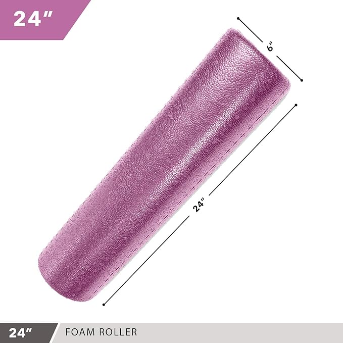 High-Density Round Foam Rollers - 4 Size and 8 Color
