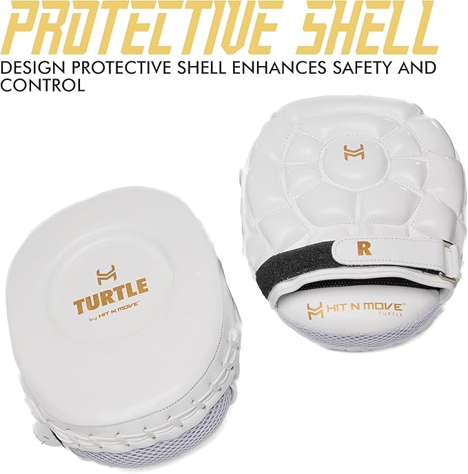 HIT N MOVE Turtle Boxing Mitts and Pads Suitable for Boxing Gloves Men, Boxing Equipment, MMA Gloves Men, UFC Gloves, Boxing Mitts Leather, Training Gear for Athletes, High-Performance Focus Mitts