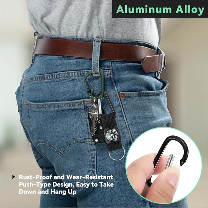 30 Pcs Belt Clip Compass Black Prize Belt