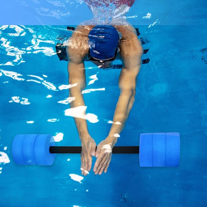 Hikeen Aquatic Exercise Dumbbells Water Dumbbell Pool Resistance Aquatic Fitness Barbells with 4 High-Density EVA Foam Pool Weights Dumbbells, for Water Aerobics Weight Loss