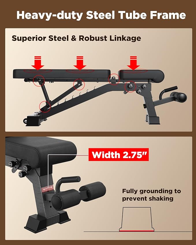 Adjustable Weight Bench for Home - Workout Bench