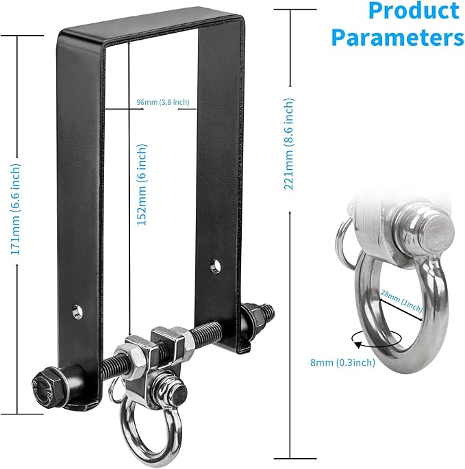 Heavy Duty Swing Hangers, Wooden 180° Swing Set Accessories Hammock Capacity Playground Hammock Chair Rope, Sandbag Porch, Hanging Heavy Punching Bags