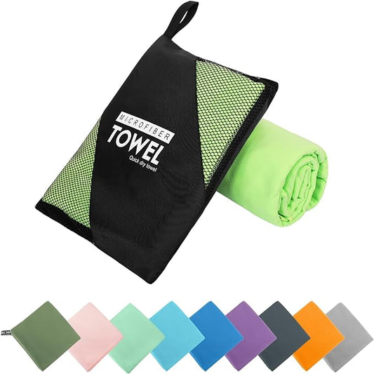 Microfiber Travel Towel (XS:12"×24" -Green)