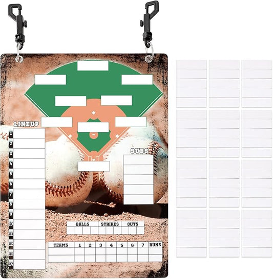 Magnetic Baseball Clipboard for Coaches 60 Lineup