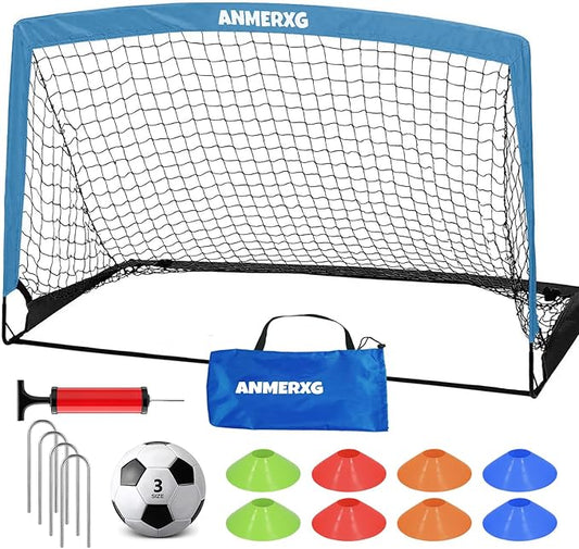 6x4FT / 9x5FT Kids Soccer Goal for Backyard