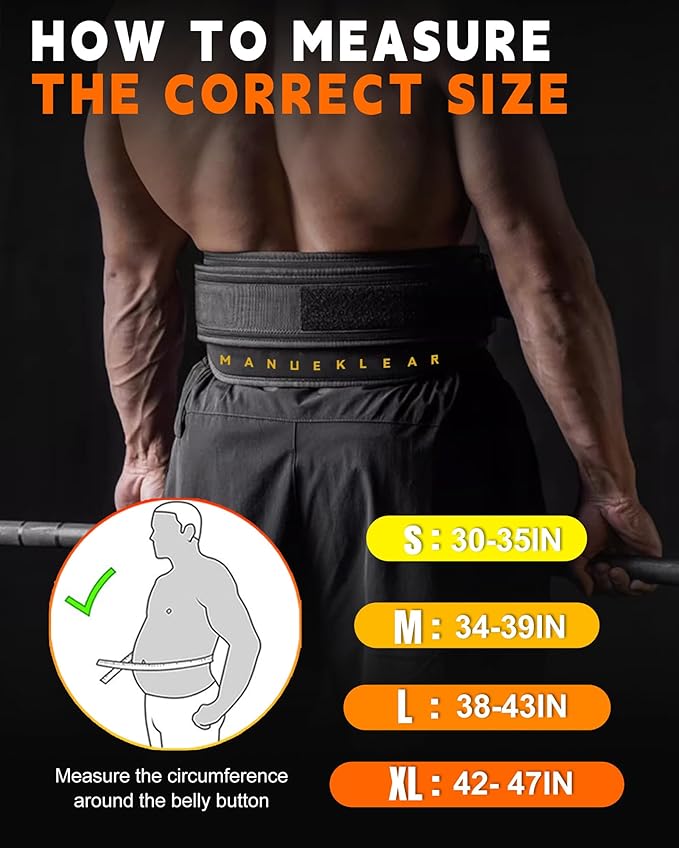 MANUEKLEAR Weight Lifting Belts for Men and Women