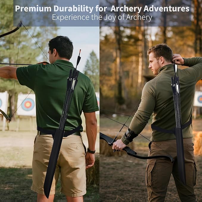 Hard Case Hip Quiver with Adjustable Belt,Wear-Resistant Arrow Quiver for Compound Bow,Quiver Arrow Holder for Archery, Hunting Lightweight Archery Quiver