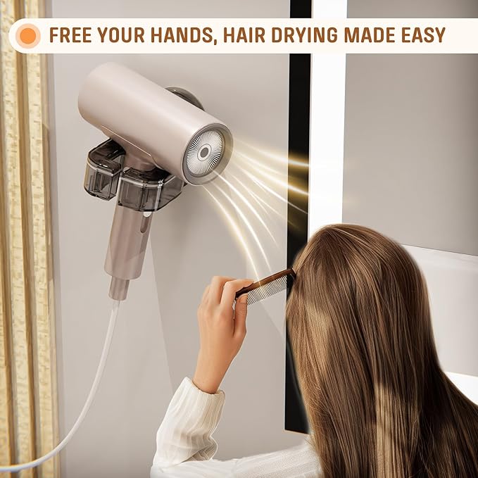 Acrylic Hair Dryer Holder Wall Mounted 1 Pack