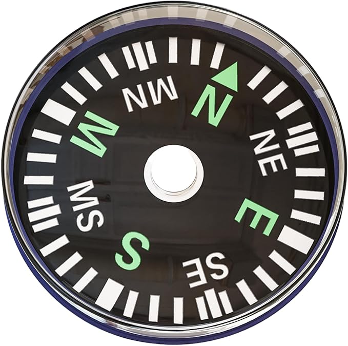 24 Pcs Hiking Compass 20mm Mini