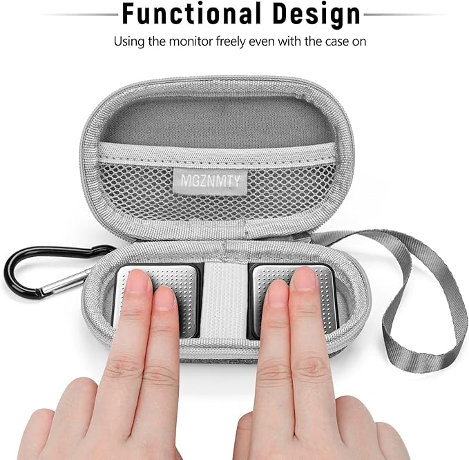 MGZNMTY Portable Hard Travel Case for AliveCor Kardia Mobile Heart Monitor Personal EKG/KardiaMobile 6-Lead Rate Monitoring Devices (Case Only)(Gray)