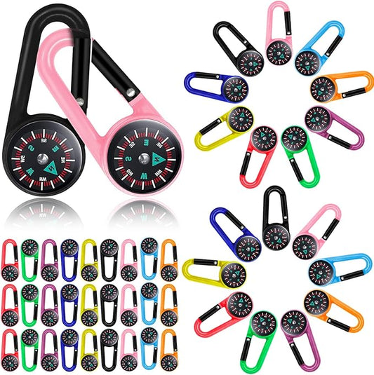 40 PCS Compass Keychain