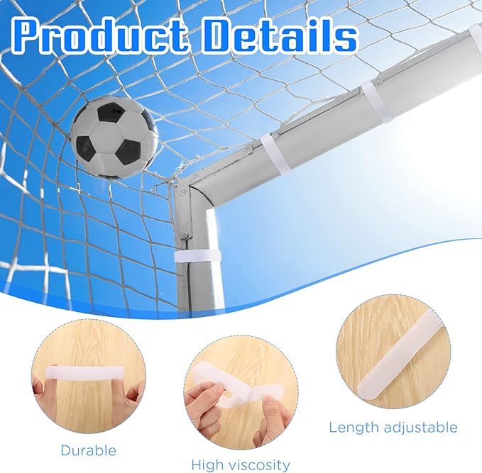 50 Pcs Goal Net Straps Soccer Attachment Straps 14 x 0.8 Inch