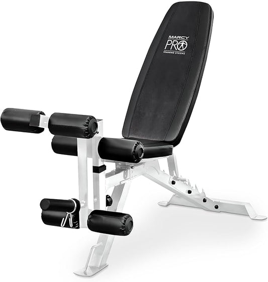 Marcy Adjustable Weight Bench w/Dual Leg Developer for Home Gym Workouts