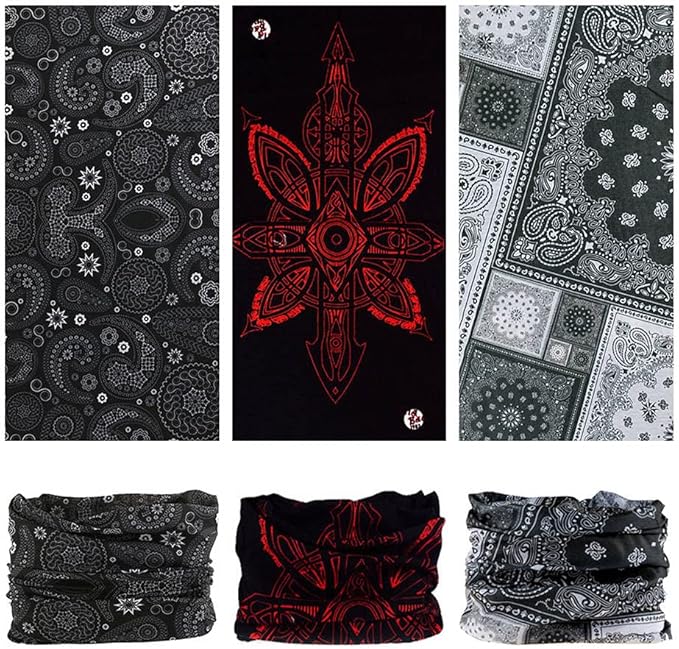 Headband Neck Gaiter Head Wrap Headwear Face Mask Magic Scarf Bandana for Men and Women