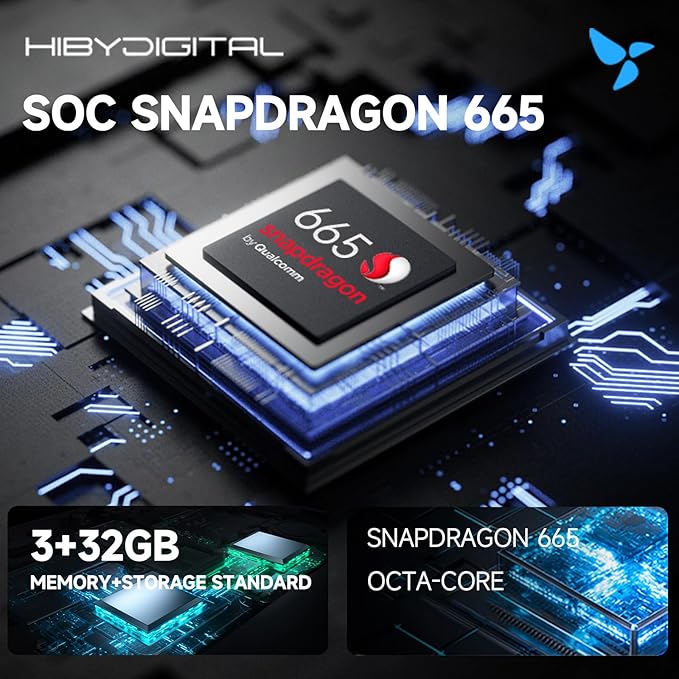 HiBy Digital M300 Music Player with Speaker Android 13 OS SD665 Soc Bluetooth WiFi and FM 1280x640 Resolution IPS Display Supports PCM768k DSD256 32G+2TB Expandable Memory Blue