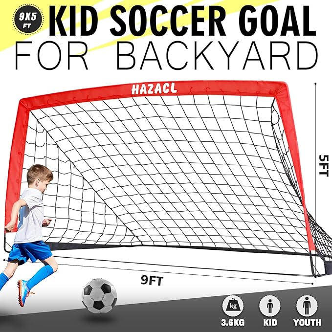 Kids Soccer Goal for Backyard 9x5 FT