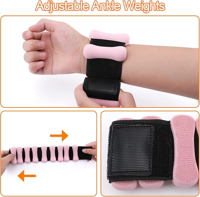 Adjustable Ankle Weights for Women Men Kids 1 Pair 2 lb