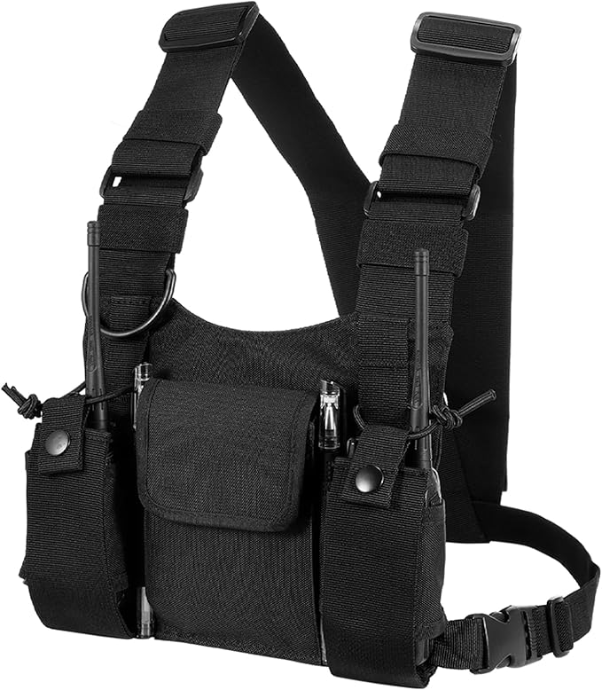 abcGoodefg Radio Chest Harness Chest Front Pack Pouch