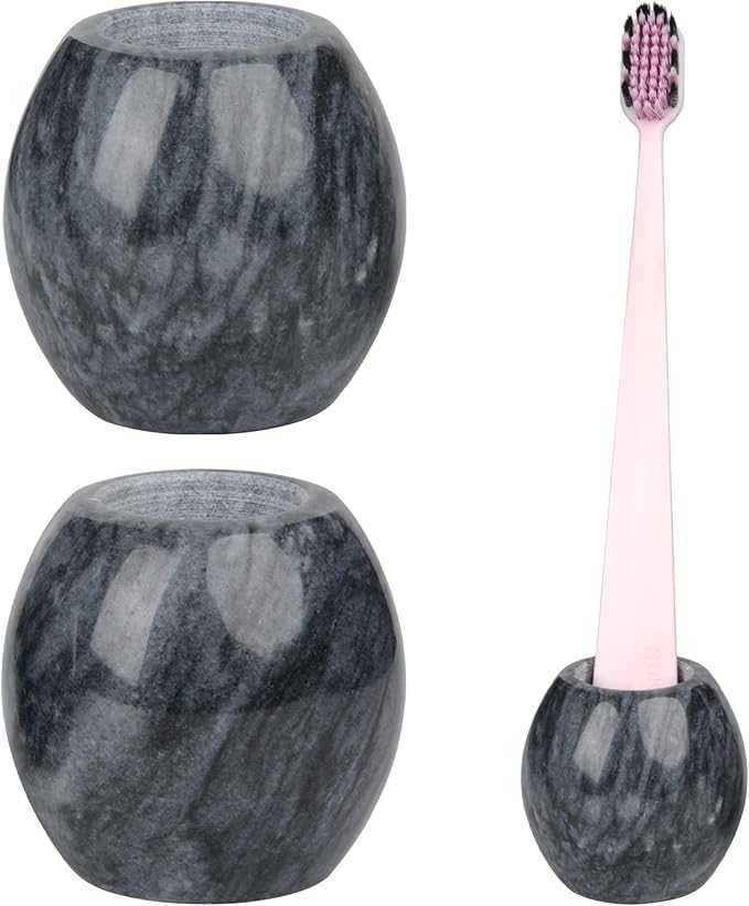 2 Pcs Marble Toothbrush Holders
