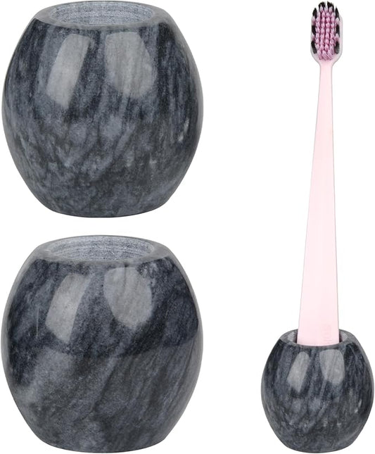 2 Pcs Marble Toothbrush Holders