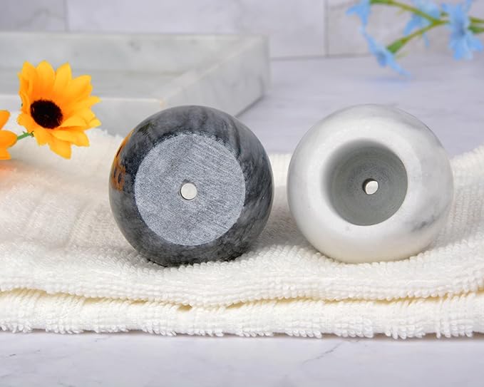 2 Pcs Marble Toothbrush Holders