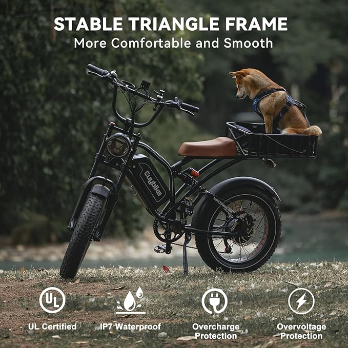 1500W Electric Bike for Adults,48V 20/60Ah Removable Battery Max Range 80Miles & 30MPH Electric Bicycle,20''×4" Fat Tire Ebike,Adult Electric Bicycles for Commute Beach Snow,E-Bike UL Certified