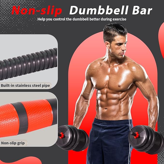 Adjustable Dumbbells, 10/25/35/55/70/90lbs Free Weight Set with Connector
