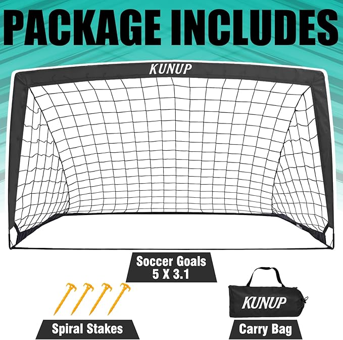 Kids Soccer Goal for Backyard 5×3, 6×4, 6×4, 9×5FT 9×5FT Easy