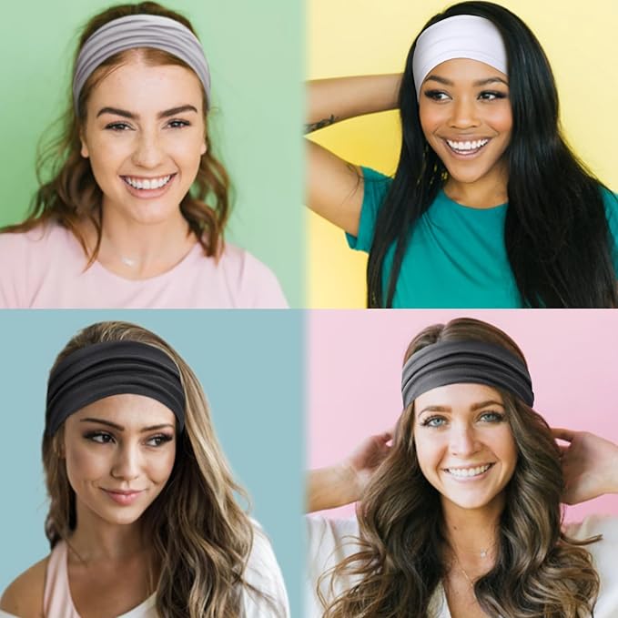 Headbands for Women Hair Bands for Women’s Hair Non Slip Women Thick Headband Stretchy Sweat Bands Headbands for Yoga Workout Every Day Basic Fashion Accessories