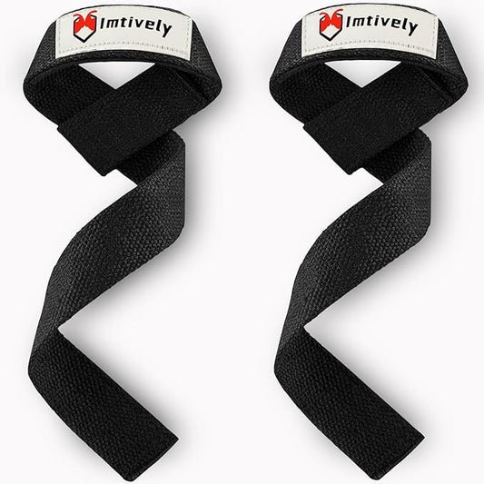 Lifting Straps, Wrist Straps for Weightlifting, Bodybuilding, Powerlifting, Deadlifts, Gym Straps for Workout,Strength Training,Padded Cotton Wrist Wraps/Wrist Straps (1 Pair)