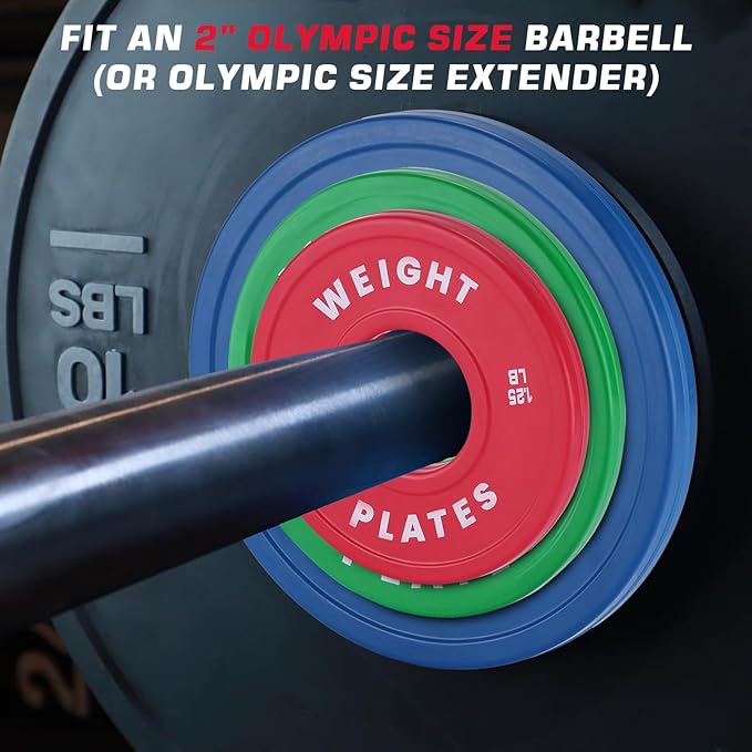 2 In Change Plates 1.25LB 2.5LB 5LB 10LB Fractional Weight Plates,Bumper Plates for Weight Lifting,Strength Training Gym Home,Rubber Coating