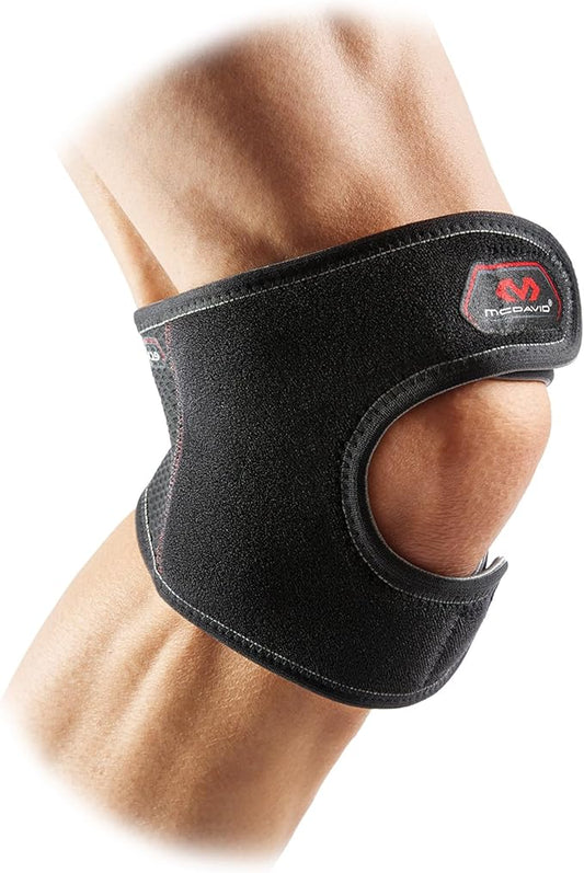 McDavid Knee Support Wrap, Knee Pain Relief from Jumpers Knee, Runners Knee, Patella Support, Tendon Support, Cartilage Meniscus Injuries, Adjustable for Men & Women, Sold as Single Unit (1)