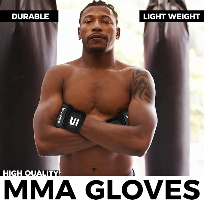 MMA Gloves Karate Mitts Punch Bag Boxing Gloves Martial Arts Combat Taekwondo Kickboxing Mitts Fighting Grappling Training for Womens Mens Adults