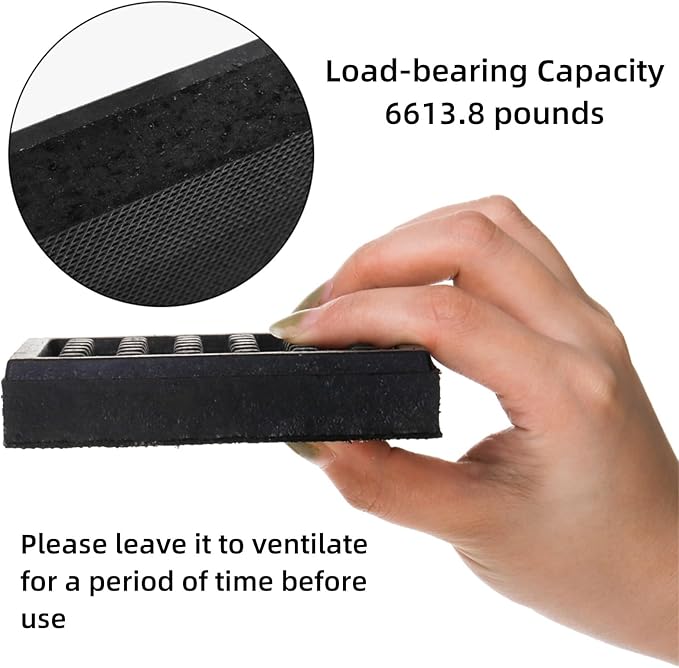 8 Pack Non Slip Exercise Equipment Mat 4 x 4 x 0.8 Inch